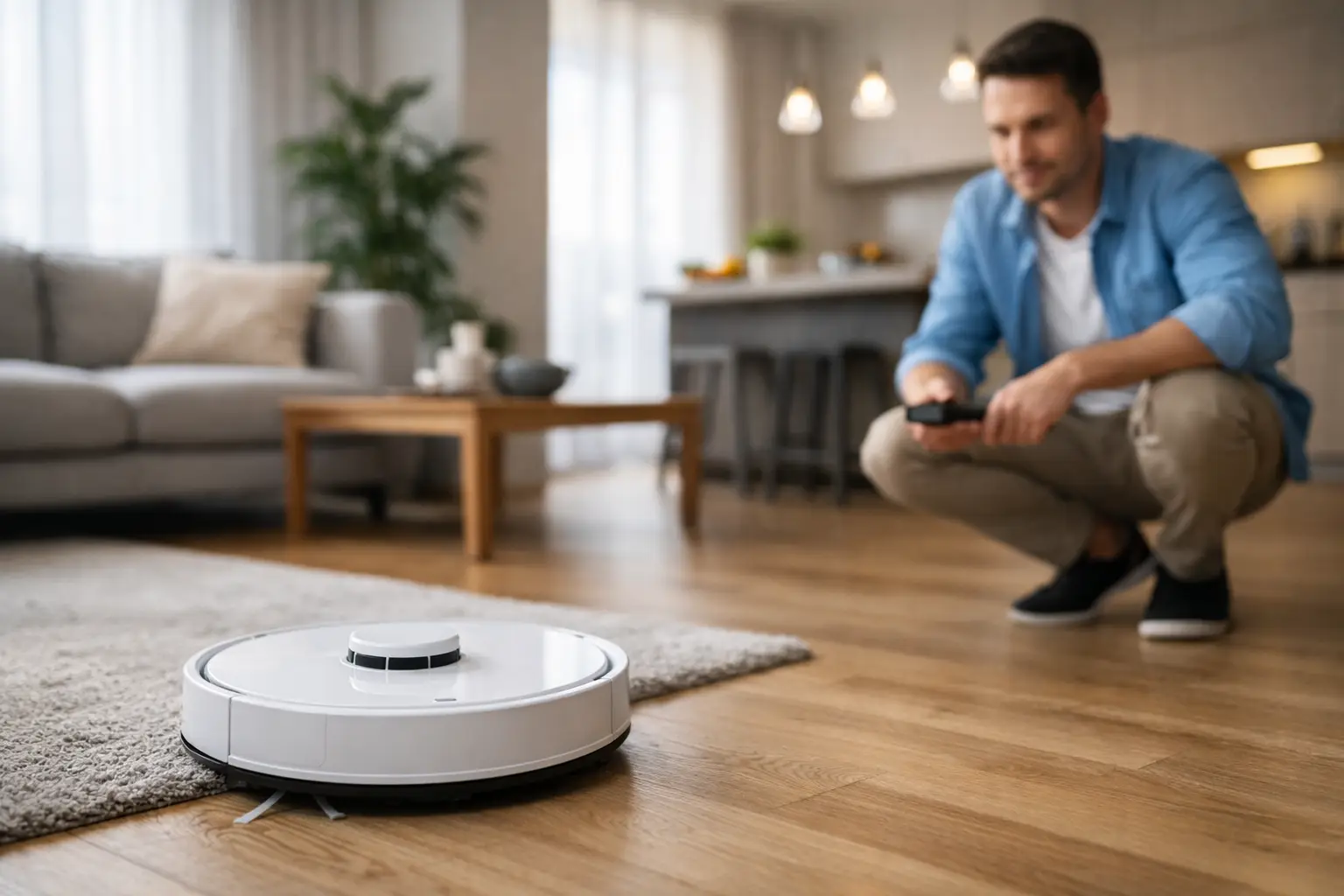 Teste real do robô em apartamento